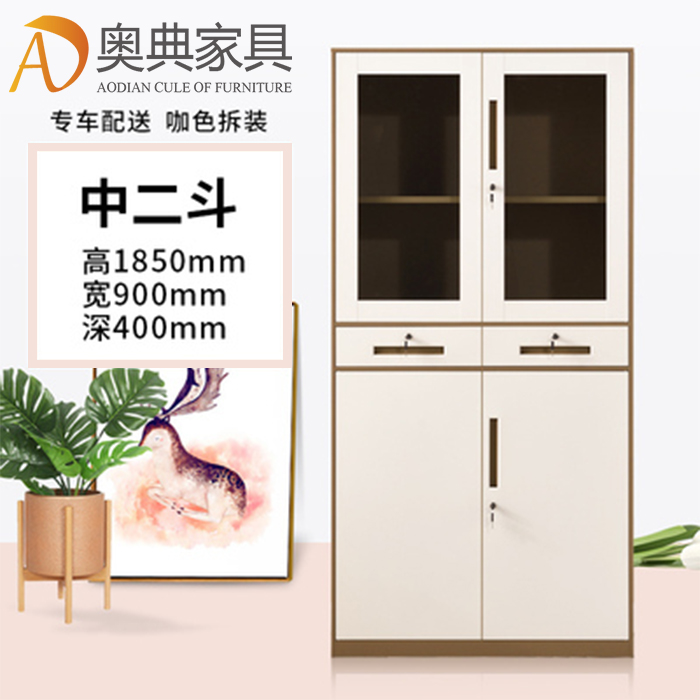 咖色中二斗文件柜-03